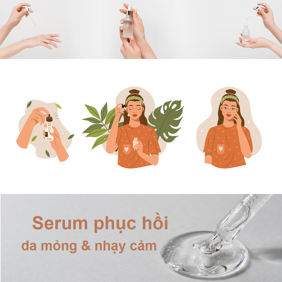 "Bóc trần" top serum phục hồi da mỏng yếu nhạy cảm hot nhất hiện nay.