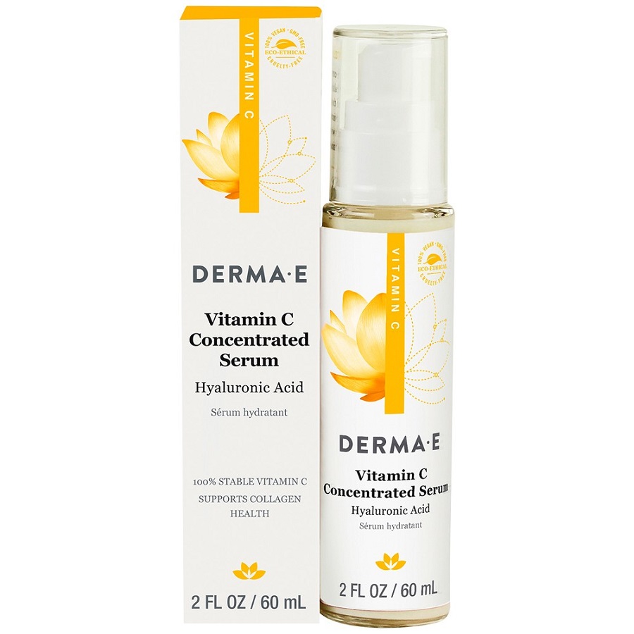 Serum phục hồi da dưỡng trắng DERMA E Vitamin C Concentrated Serum.