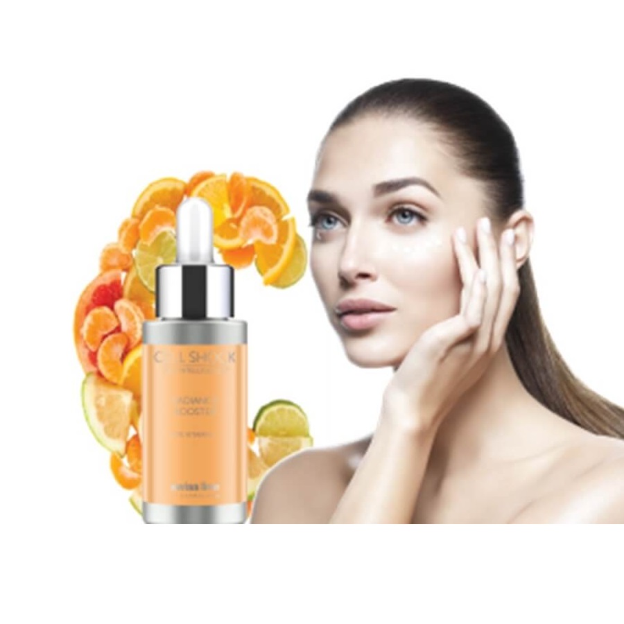 Serum phục hồi cung cấp năng lượng cho da Swissline Cell Shock Radiance Booster Vitamin C 10%.