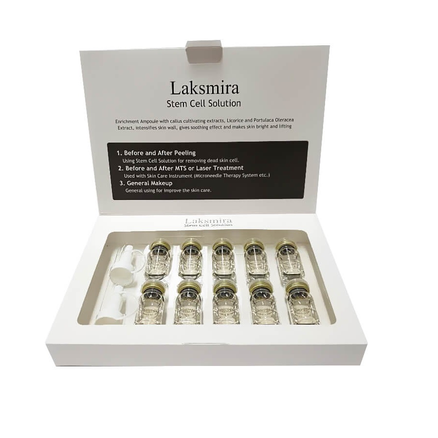 Serum tế bào gốc Laksmira chăm sóc và phục hồi nhanh các thương tổn. 