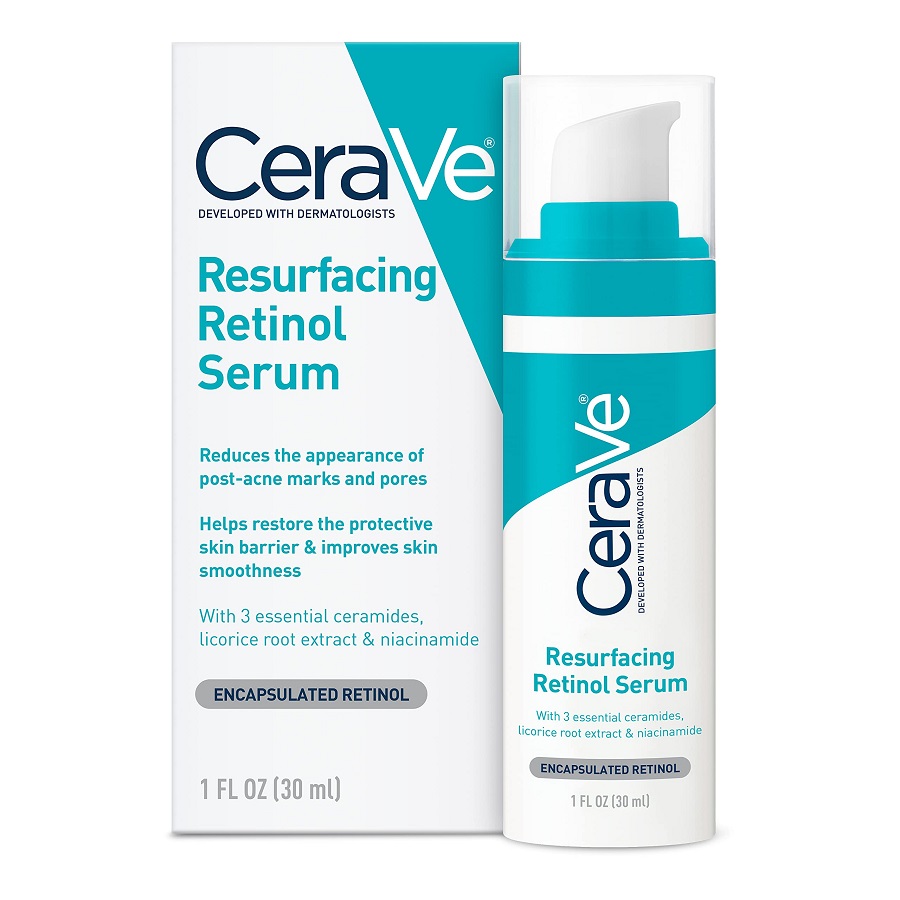 CeraVe Resurfacing Retinol Serum phục hồi da sau mụn hiệu quả. 